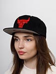 Бейсболка MITCHELL NESS арт. HHSS5822-CBUYYPPPBKRD Chicago Bulls NBA (черный /красный)